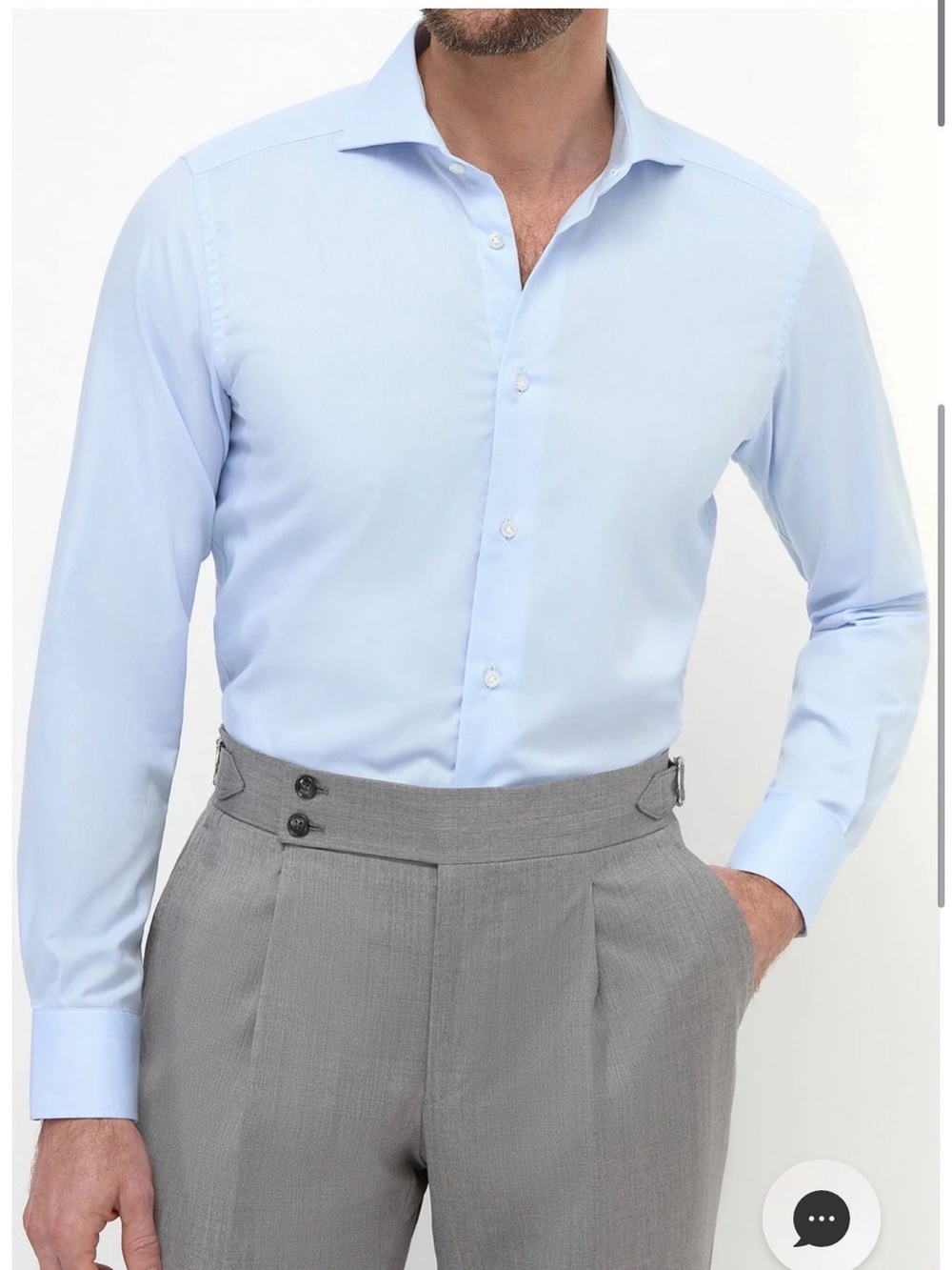 Pini Parma Light Blue Slim Fit Men's Dress Shirt